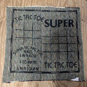 Jumbo Checker Board Game & Super TicTac Toe Giant Reversible Carpet Large Pieces